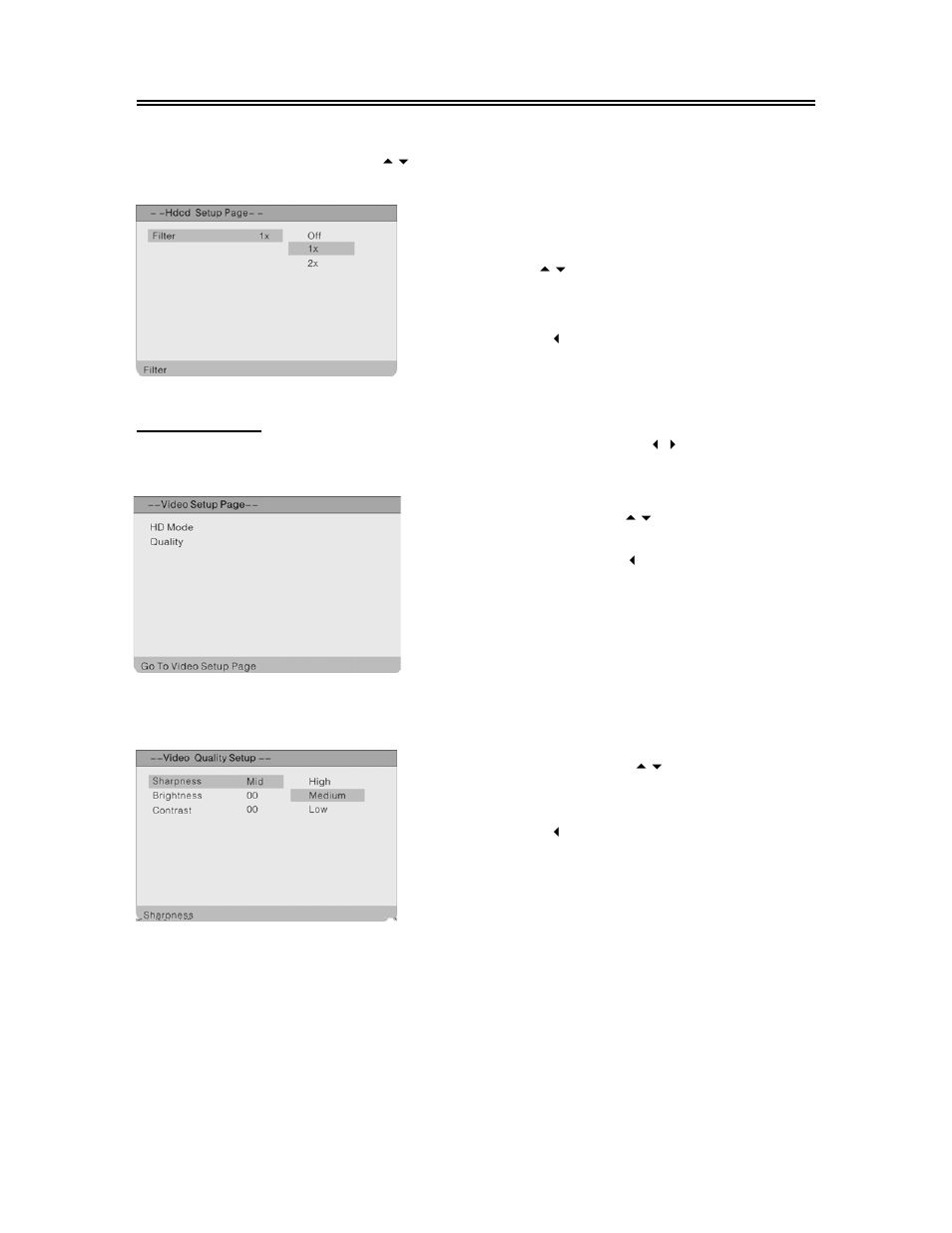 Dvd system setup(continued), Video setup | Polaroid FXM-3211C User Manual | Page 39 / 44