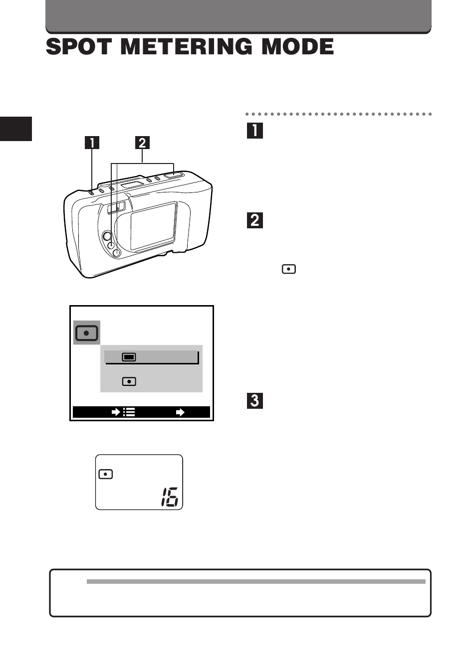 Spot metering mode | Polaroid D-360L User Manual | Page 58 / 61