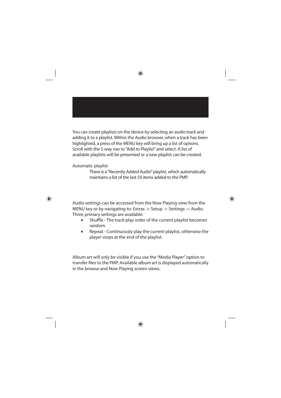 Audio player | Polaroid Freescape 20071016 User Manual | Page 18 / 57