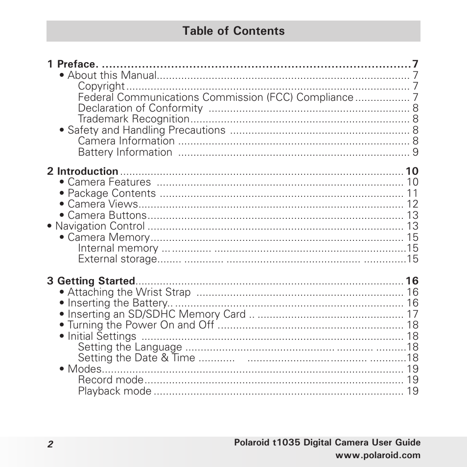 Polaroid i1037 User Manual | Page 2 / 93