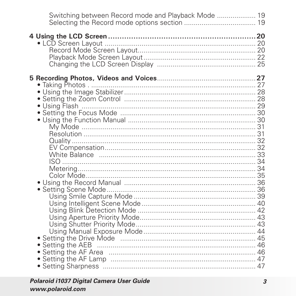 Polaroid i1037 User Manual | Page 3 / 93