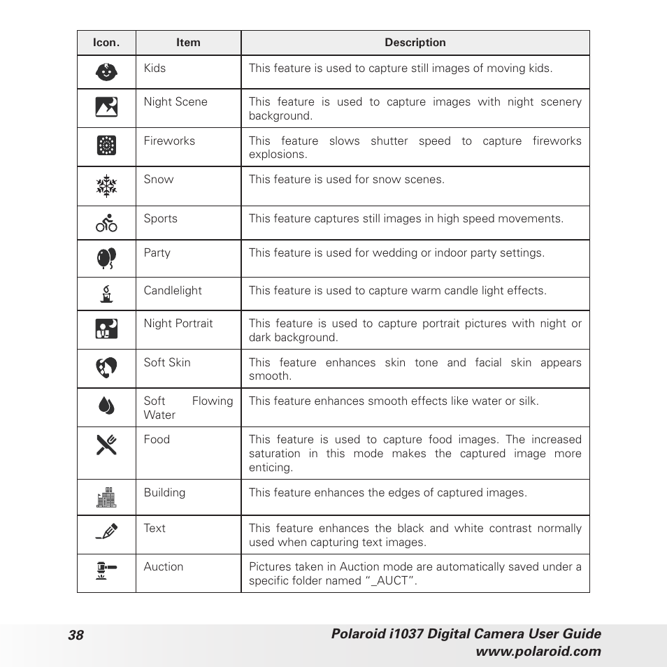 Polaroid i1037 User Manual | Page 38 / 93