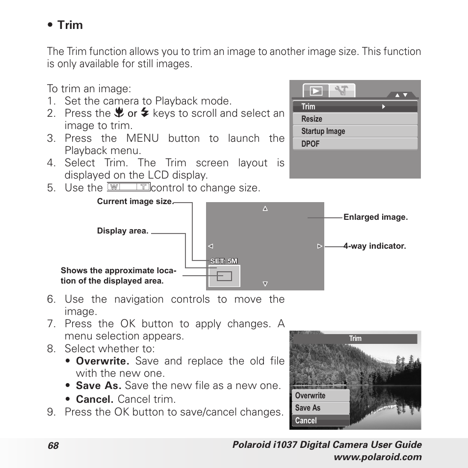 Trim | Polaroid i1037 User Manual | Page 68 / 93