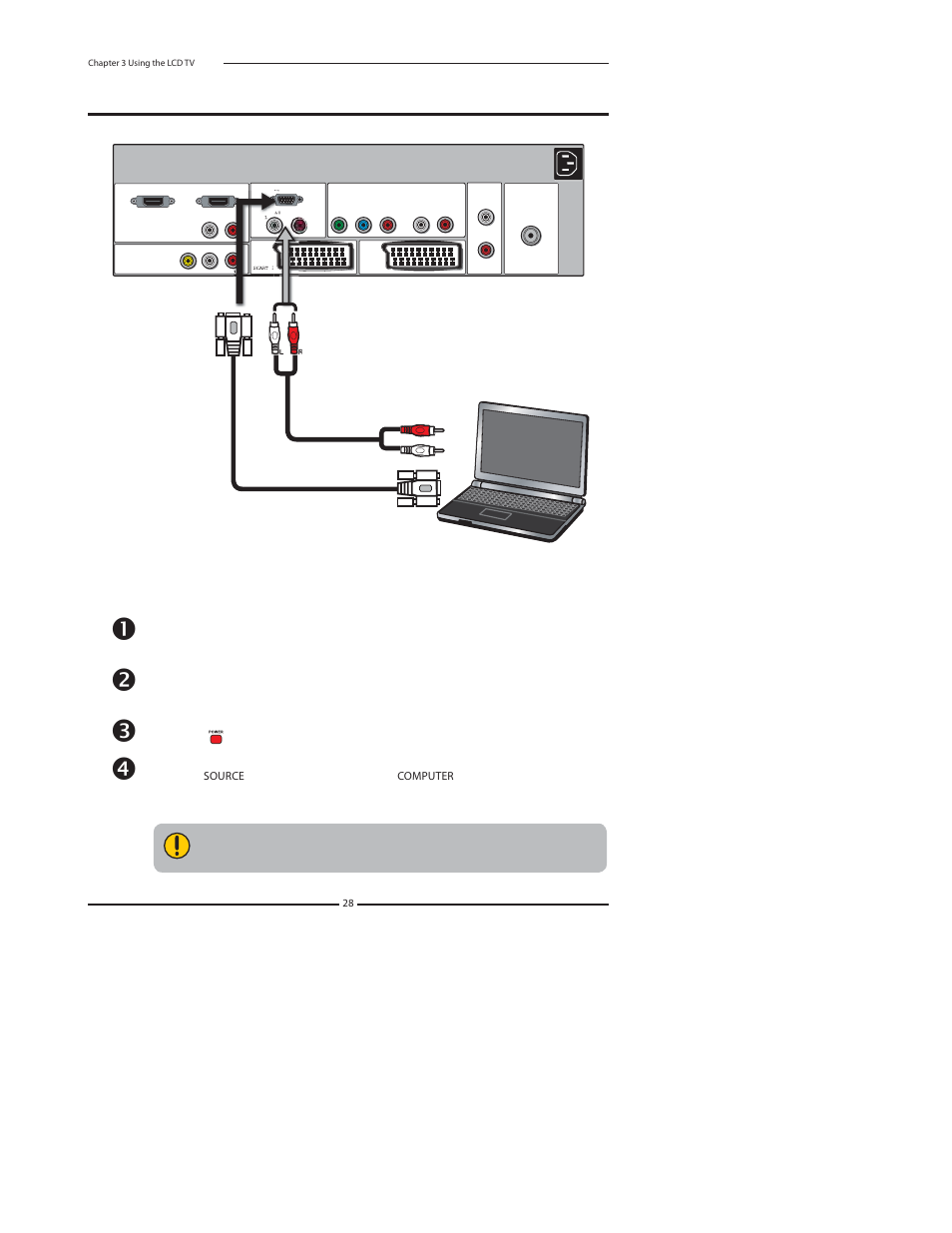 Connecting a pc | Polaroid FLU-2632D User Manual | Page 28 / 46