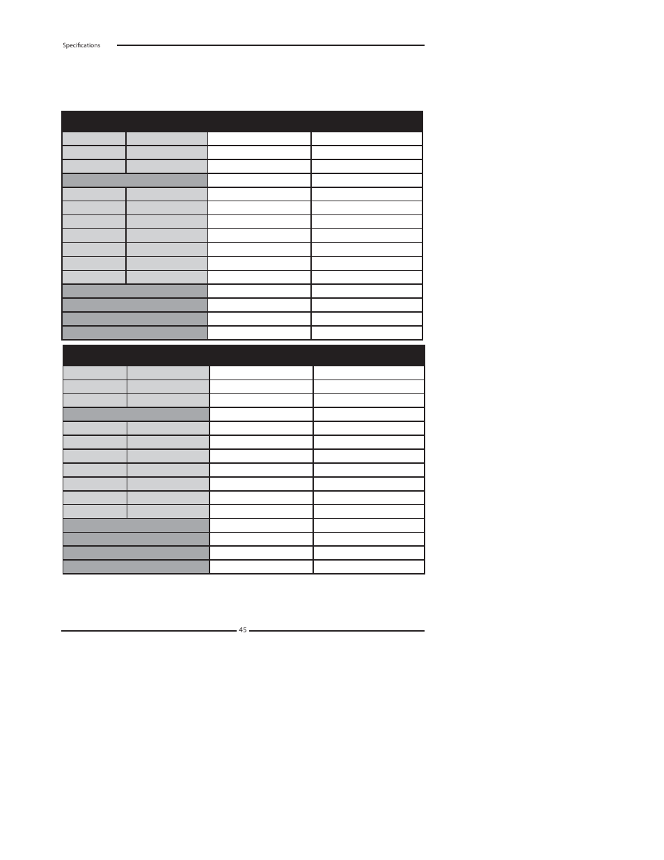 Specifications | Polaroid FLU-2632D User Manual | Page 45 / 46