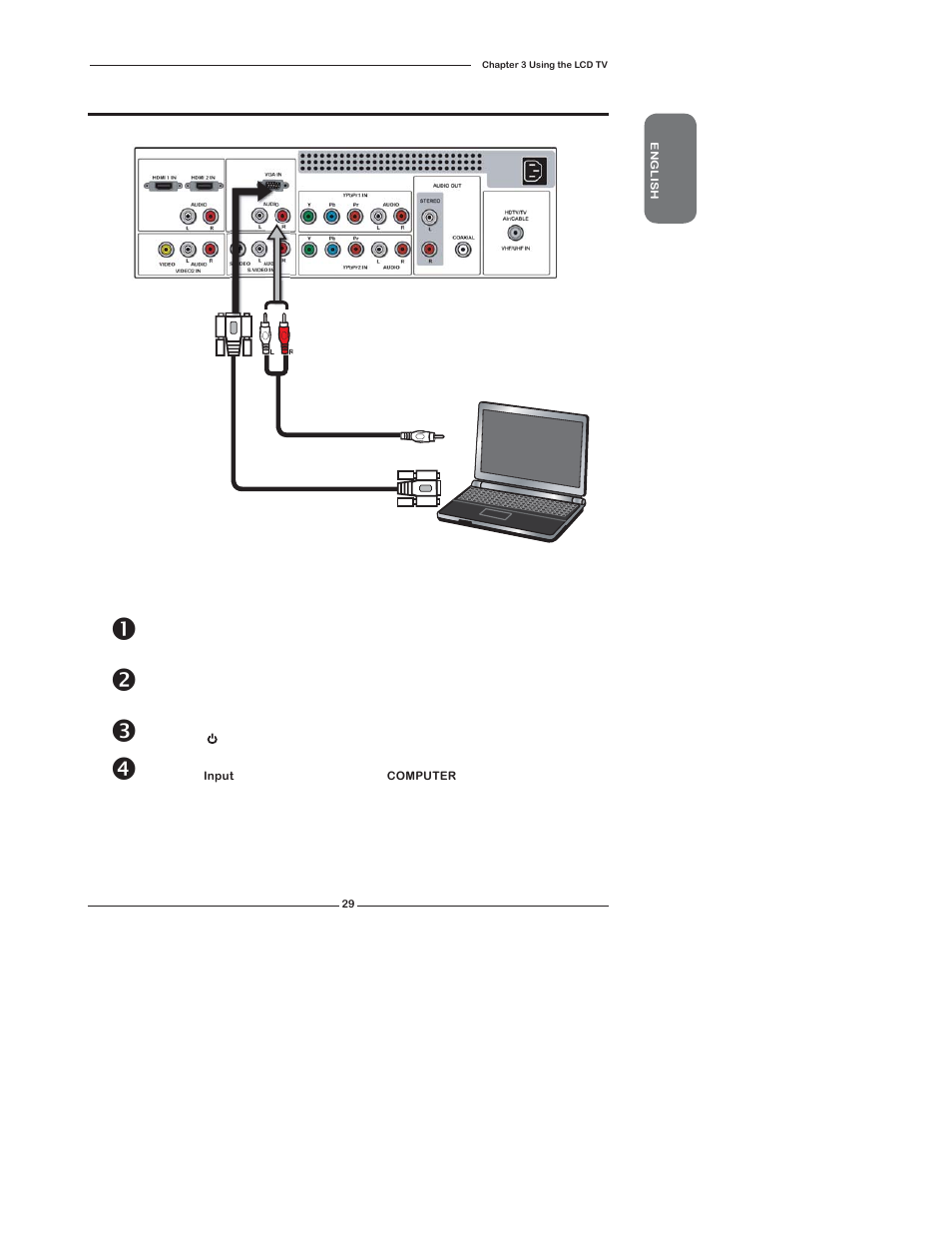 Connecting a pc | Polaroid TLX-04640B User Manual | Page 29 / 65