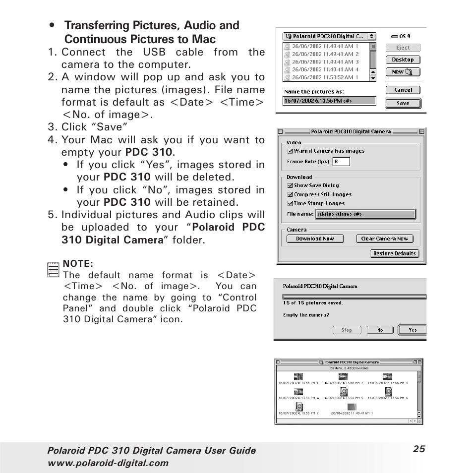 Polaroid PDC 310 User Manual | Page 25 / 36