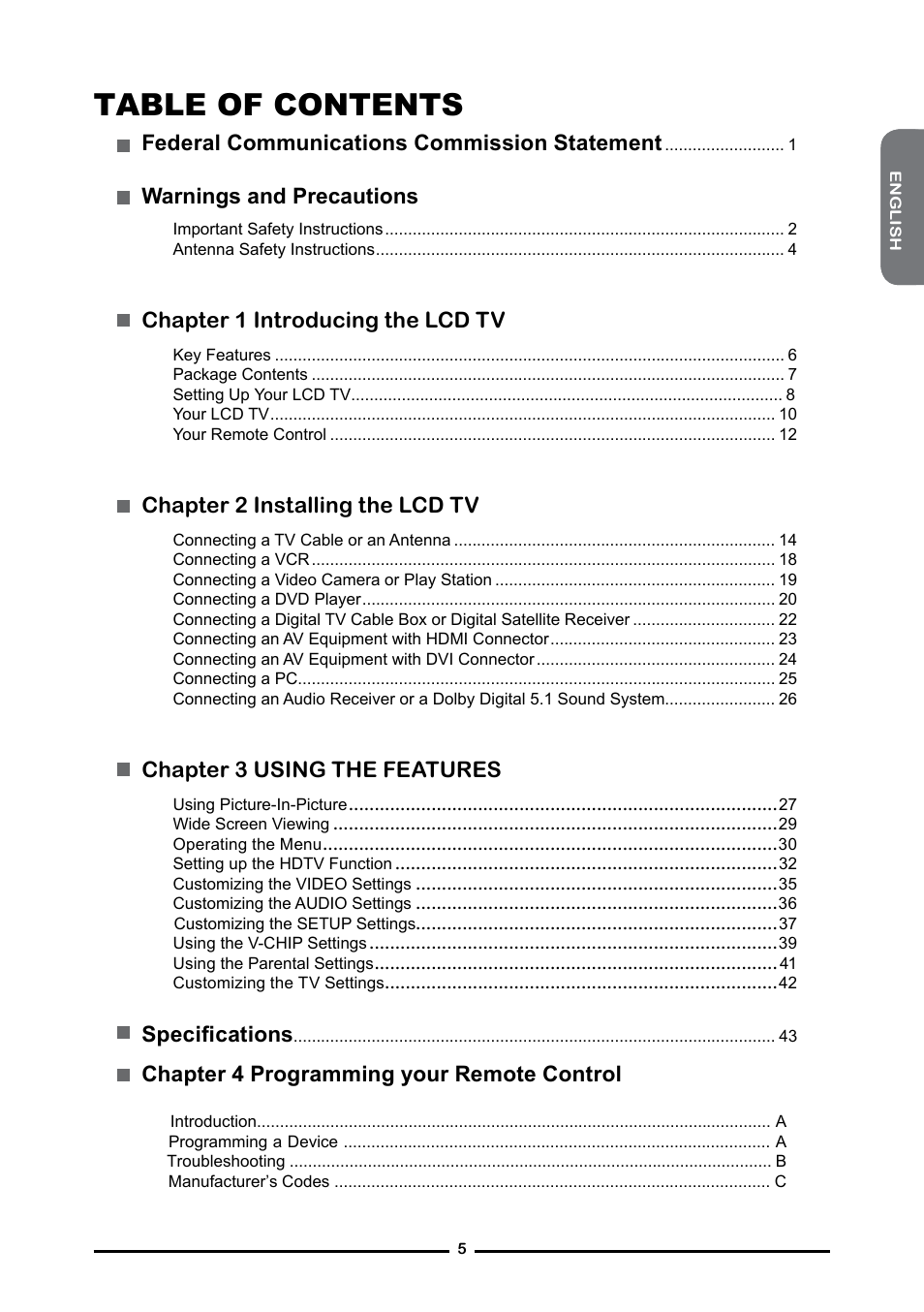 Polaroid FLM-2632 User Manual | Page 6 / 59