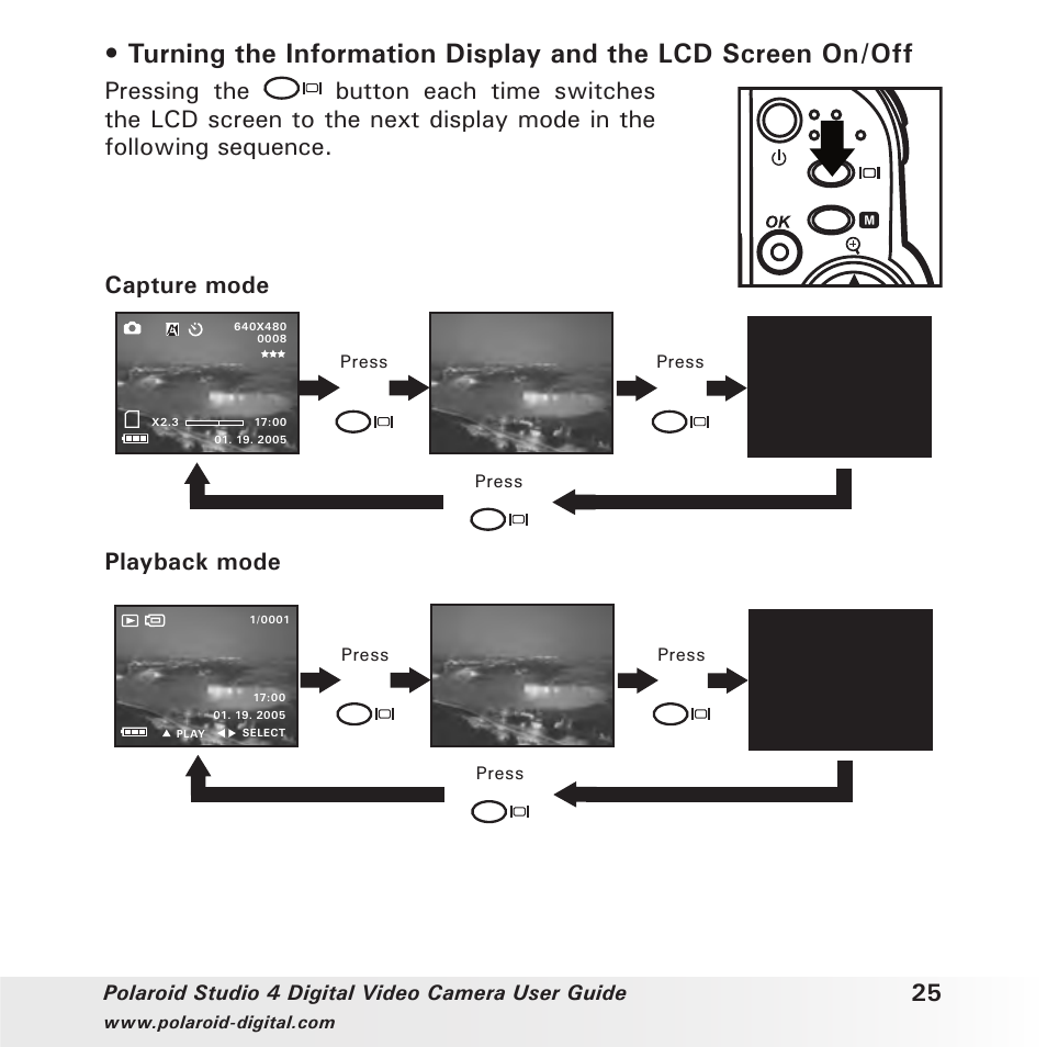 Playback mode | Polaroid Studio 4 User Manual | Page 25 / 78