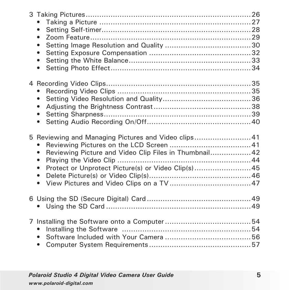 Polaroid Studio 4 User Manual | Page 5 / 78