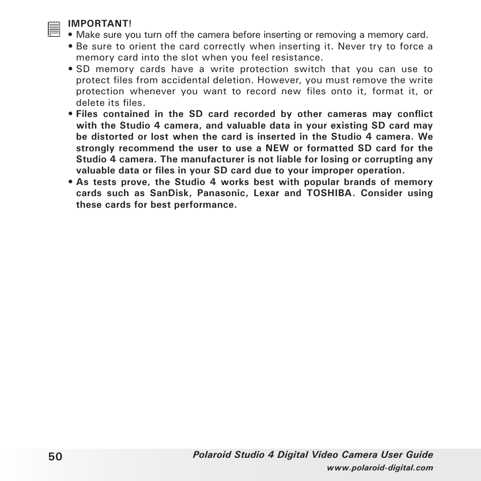 Polaroid Studio 4 User Manual | Page 50 / 78