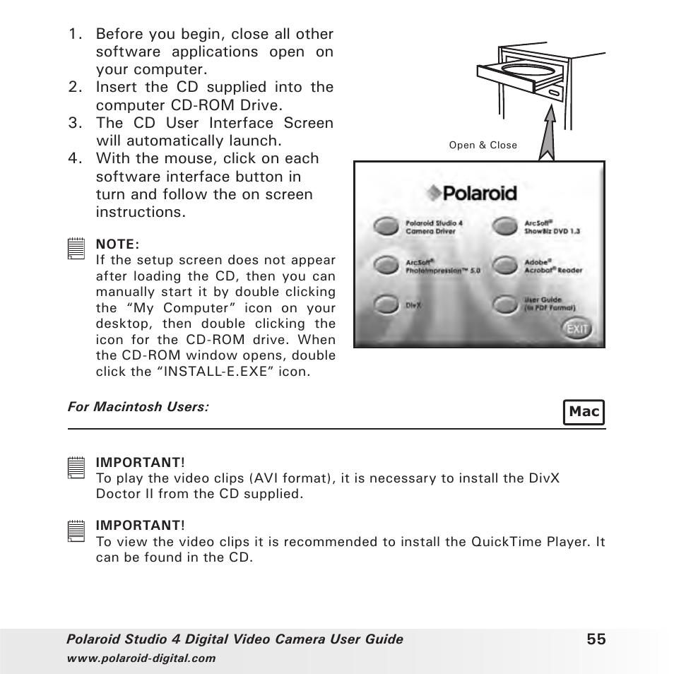 Polaroid Studio 4 User Manual | Page 55 / 78