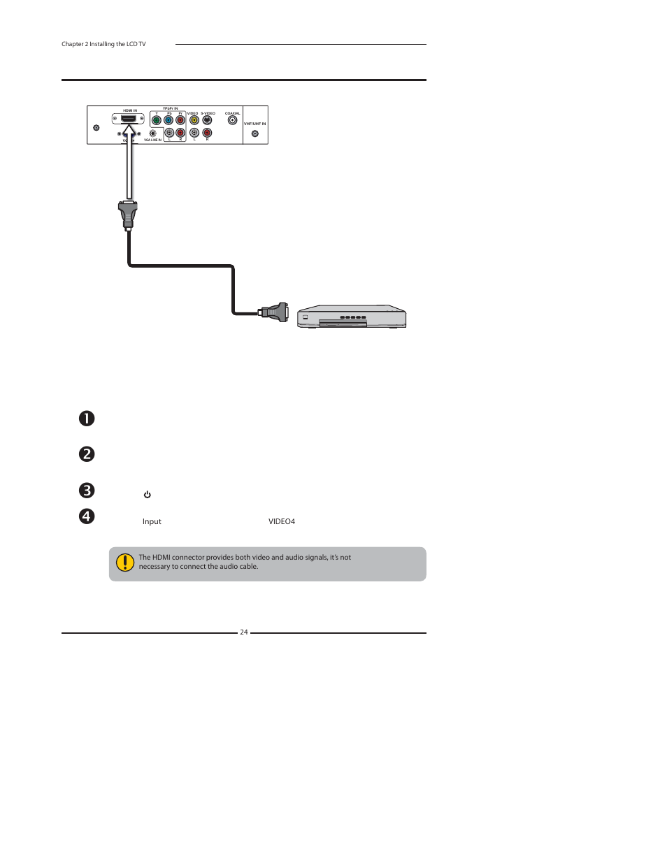 Connecting an av equipment with hdmi connector | Polaroid 1513-TDXB User Manual | Page 26 / 68
