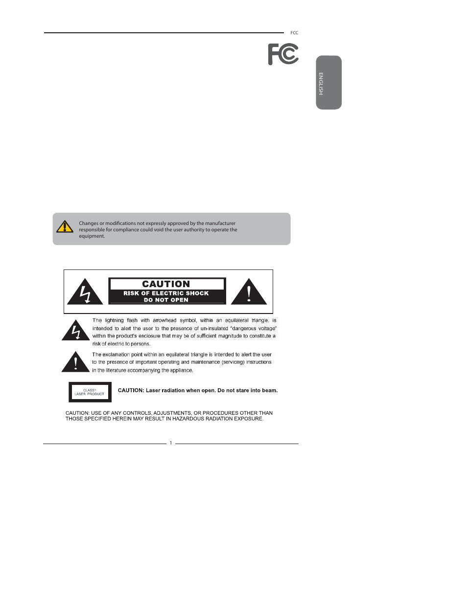 Federal communications commission statement | Polaroid 1513-TDXB User Manual | Page 3 / 68