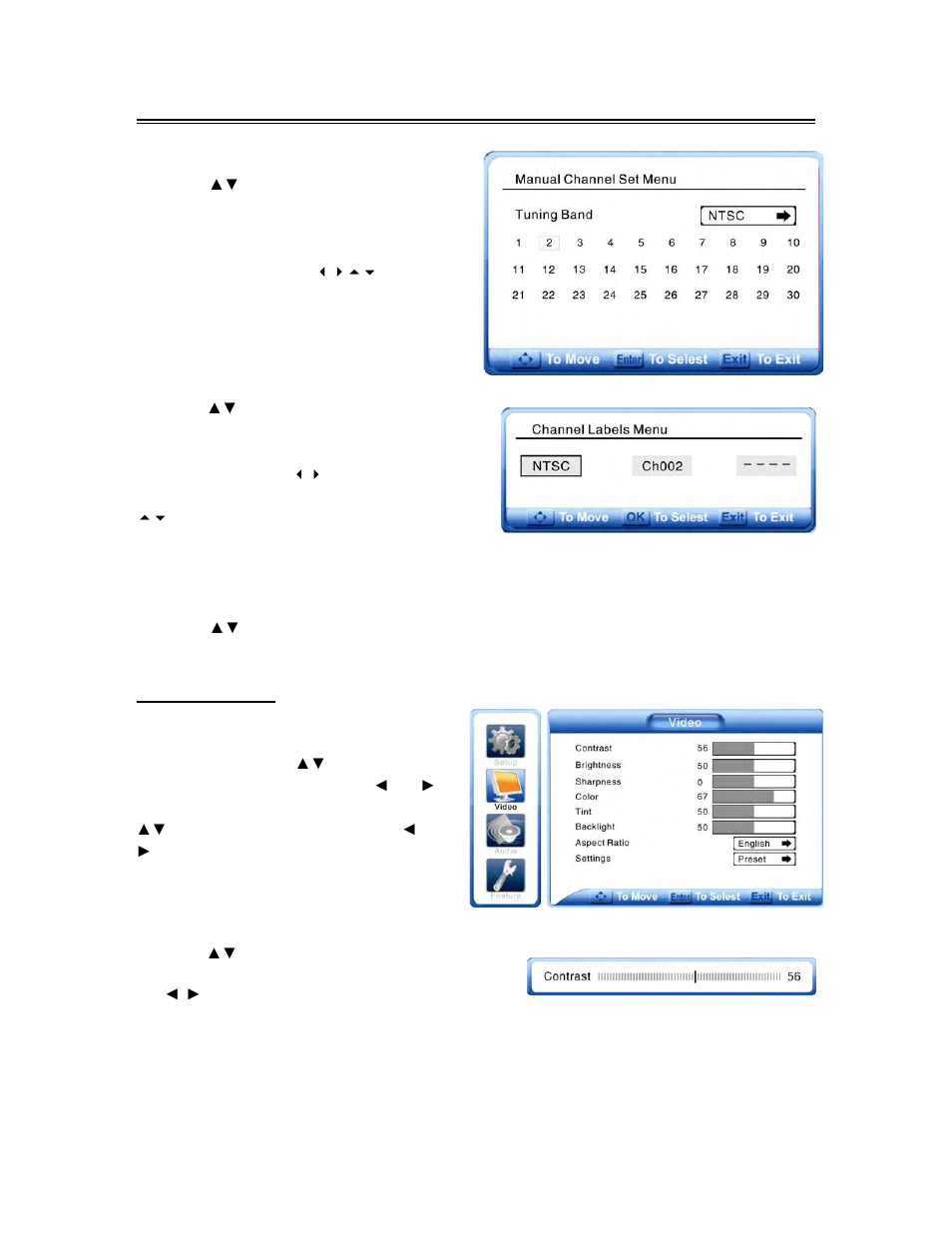 System setup and operation(continued), Video setting | Polaroid FXX-321C User Manual | Page 26 / 46