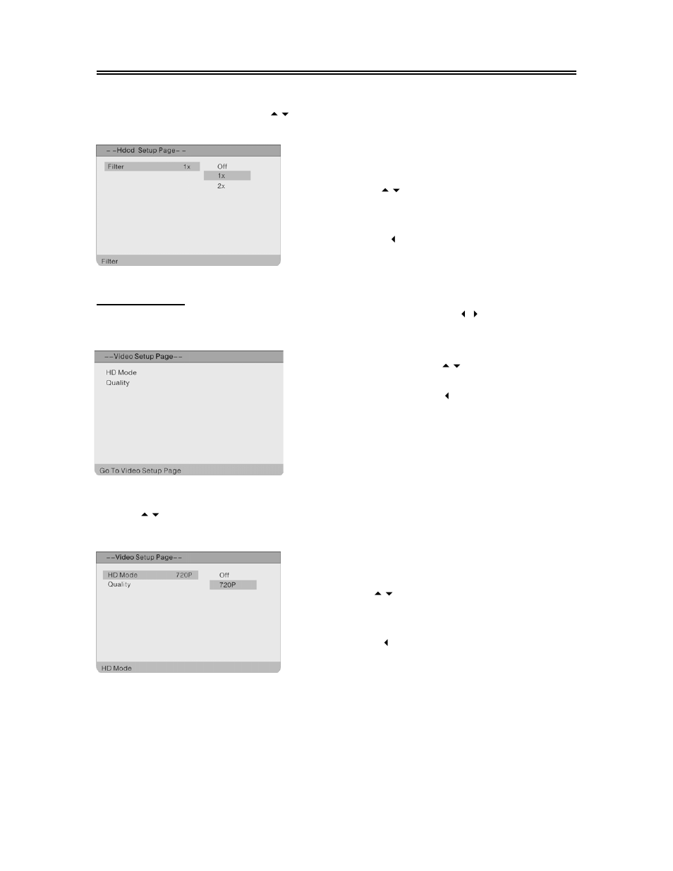 Dvd system setup(continued), Video setup | Polaroid FXX-321C User Manual | Page 40 / 46