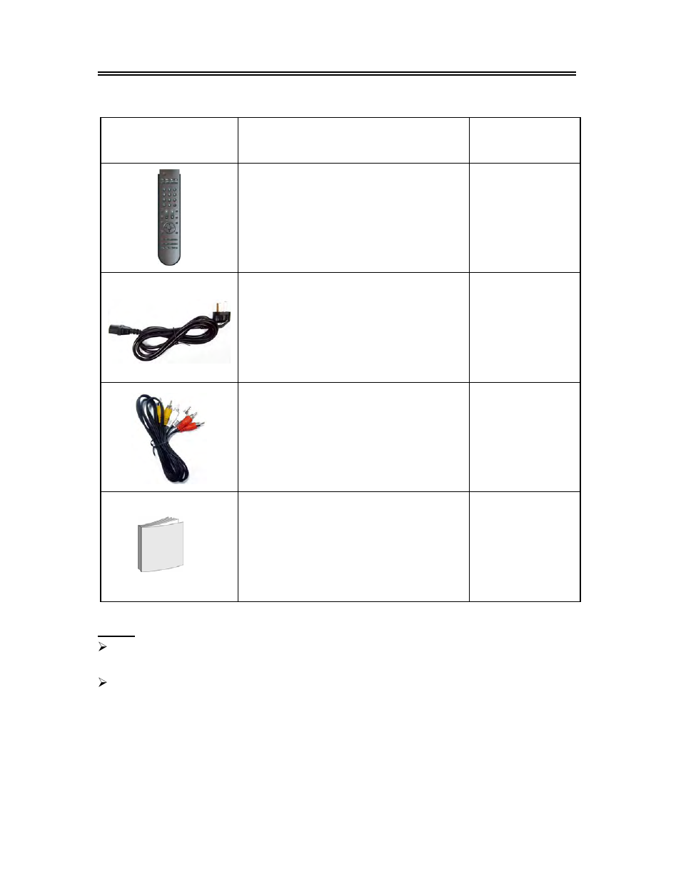 Accessory list | Polaroid FXX-321C User Manual | Page 6 / 46