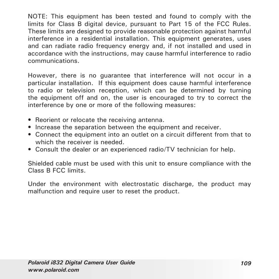 Polaroid i832 User Manual | Page 109 / 110