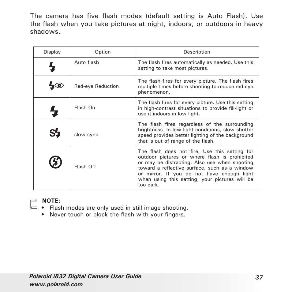 Polaroid i832 User Manual | Page 37 / 110