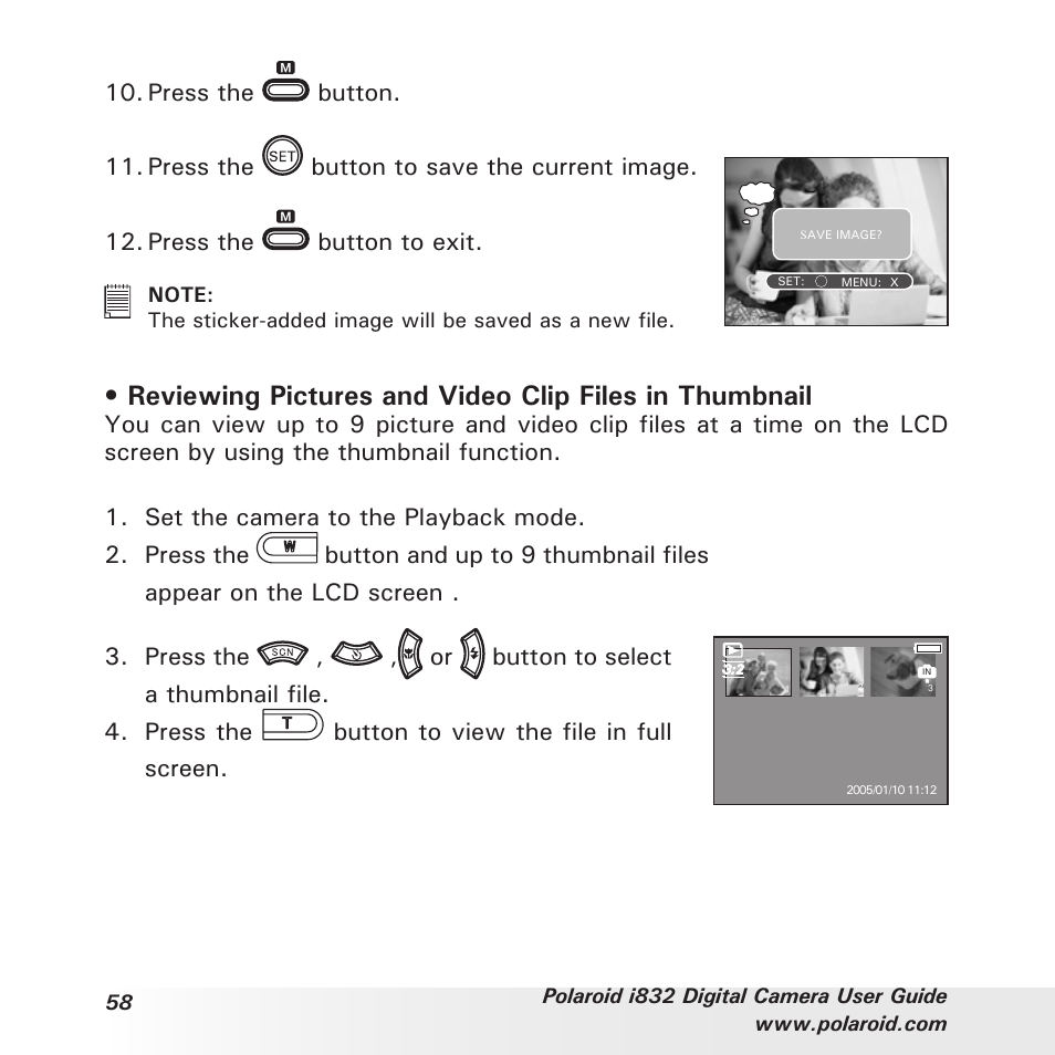 Polaroid i832 User Manual | Page 58 / 110