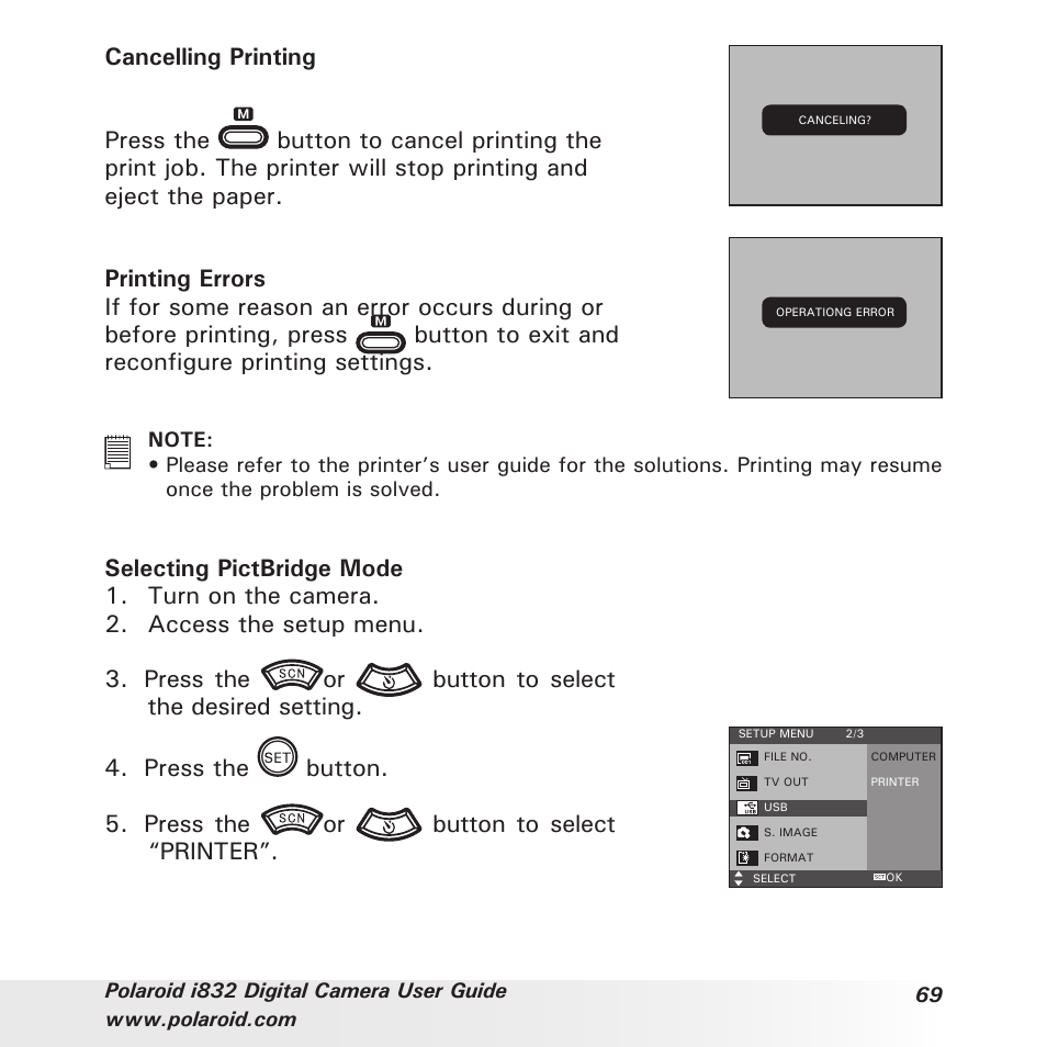 Polaroid i832 User Manual | Page 69 / 110