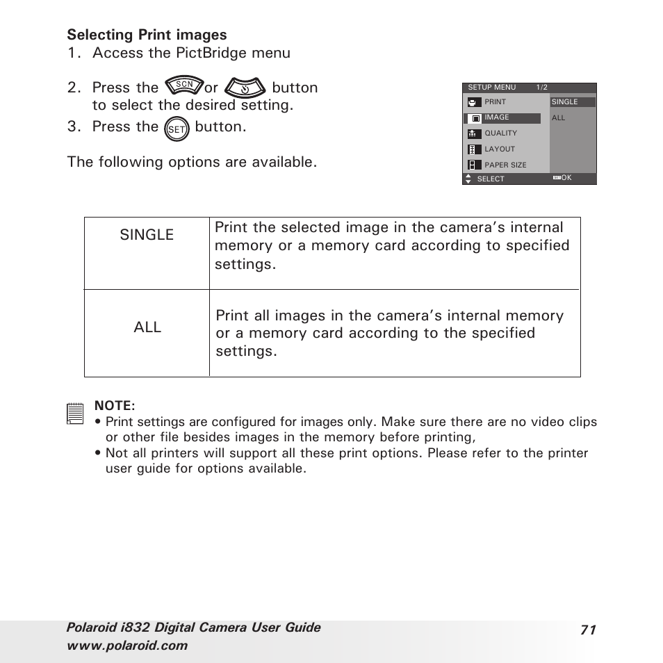 Polaroid i832 User Manual | Page 71 / 110