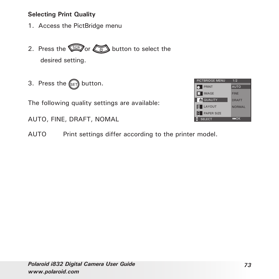 Polaroid i832 User Manual | Page 73 / 110