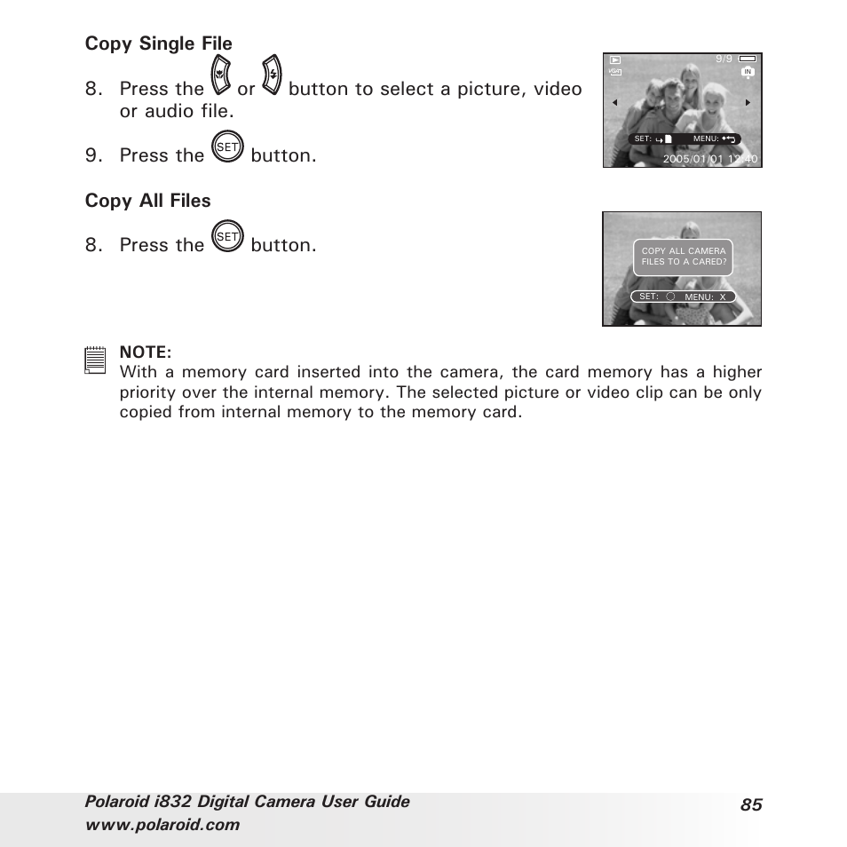 Polaroid i832 User Manual | Page 85 / 110