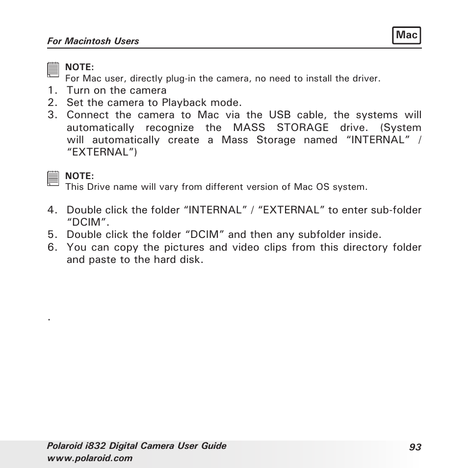 Polaroid i832 User Manual | Page 93 / 110