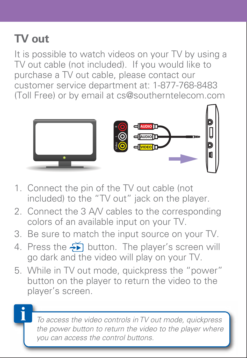 Volume, Resuming video, Tv out | Polaroid PMP500-4 User Manual | Page 15 / 32