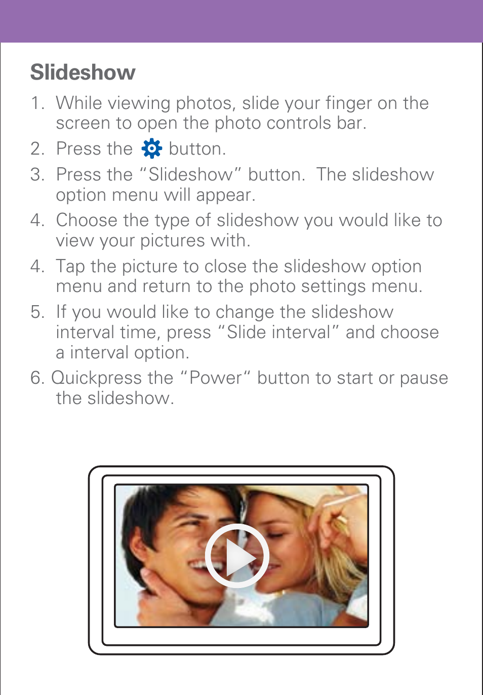 Slideshow | Polaroid PMP500-4 User Manual | Page 19 / 32