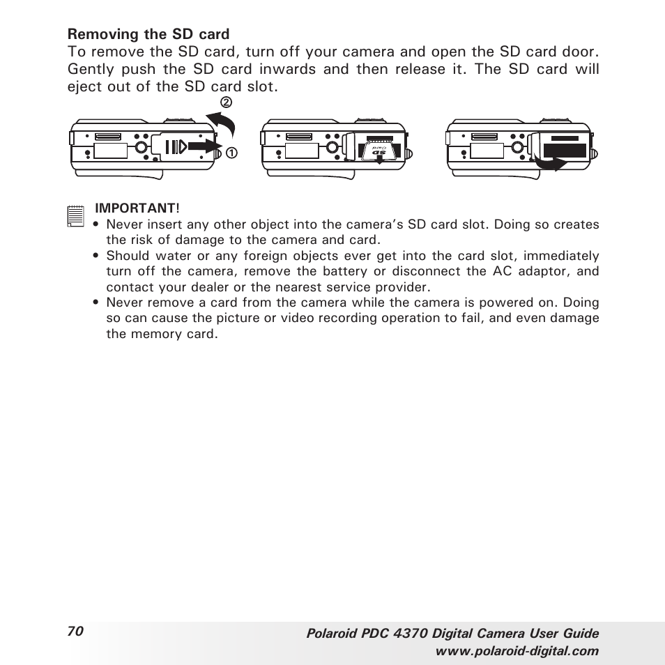 Polaroid PDC 4370 User Manual | Page 70 / 103