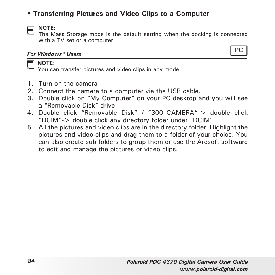 Polaroid PDC 4370 User Manual | Page 84 / 103