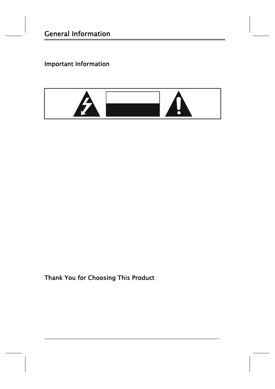 General information, Important information | Polaroid FLM-201TM User Manual | Page 3 / 42