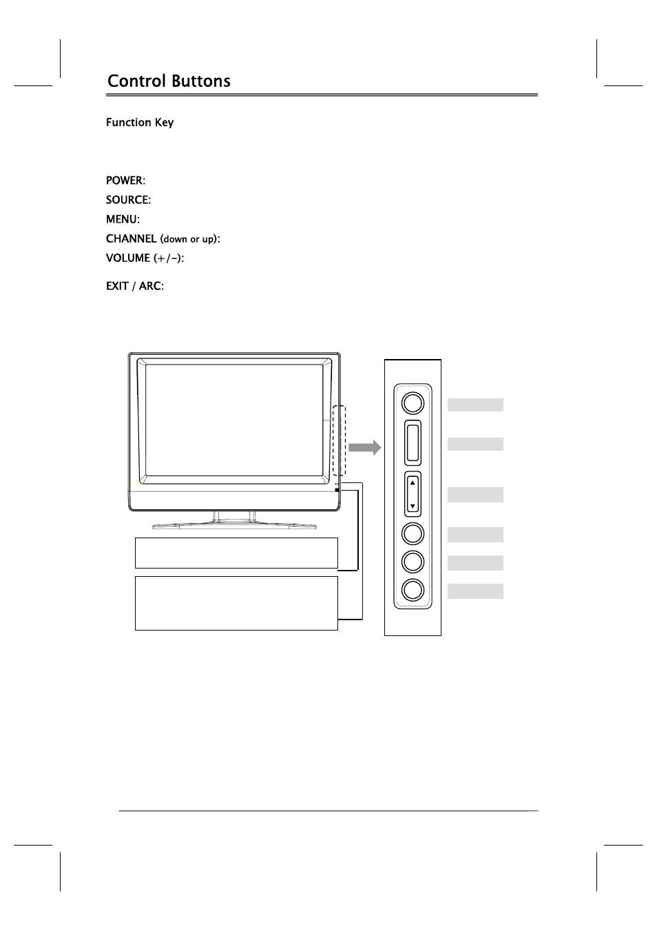 Control buttons | Polaroid FLM-201TM User Manual | Page 8 / 42