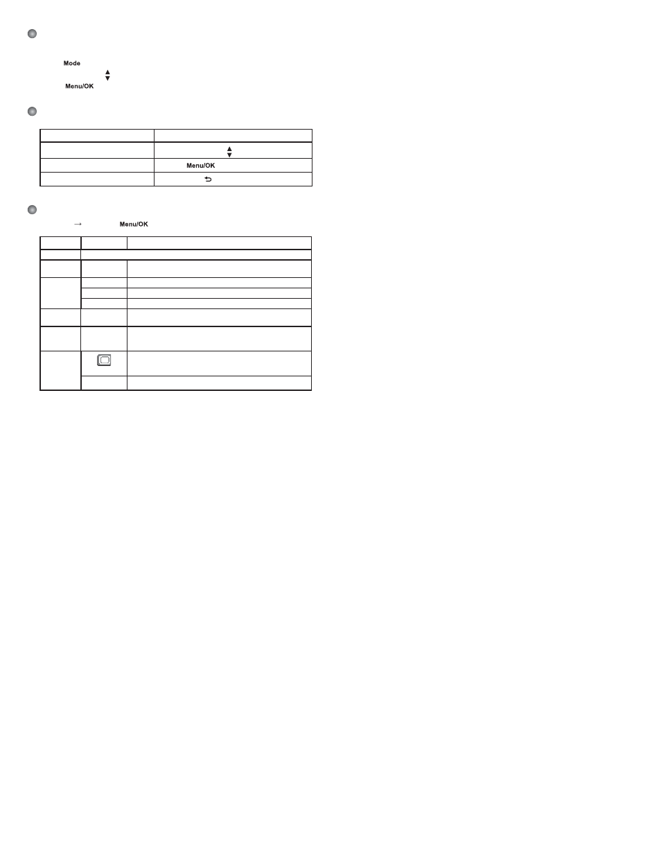Mode selection, Basic operation, Menu items in digital camera mode | Polaroid CAA-03040S User Manual | Page 8 / 12