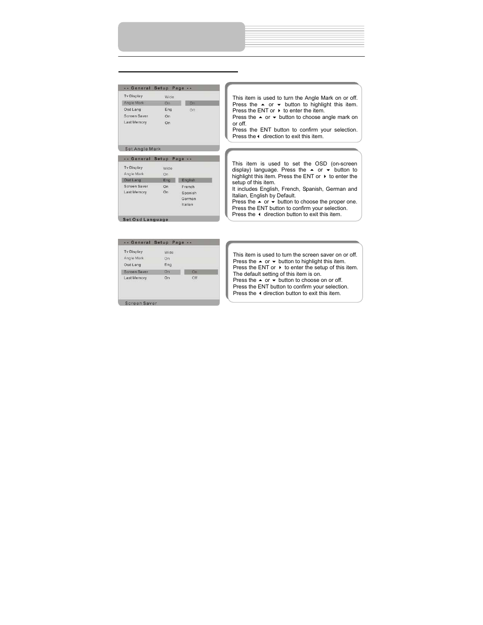 System setup | Polaroid PDU-0824 User Manual | Page 34 / 44