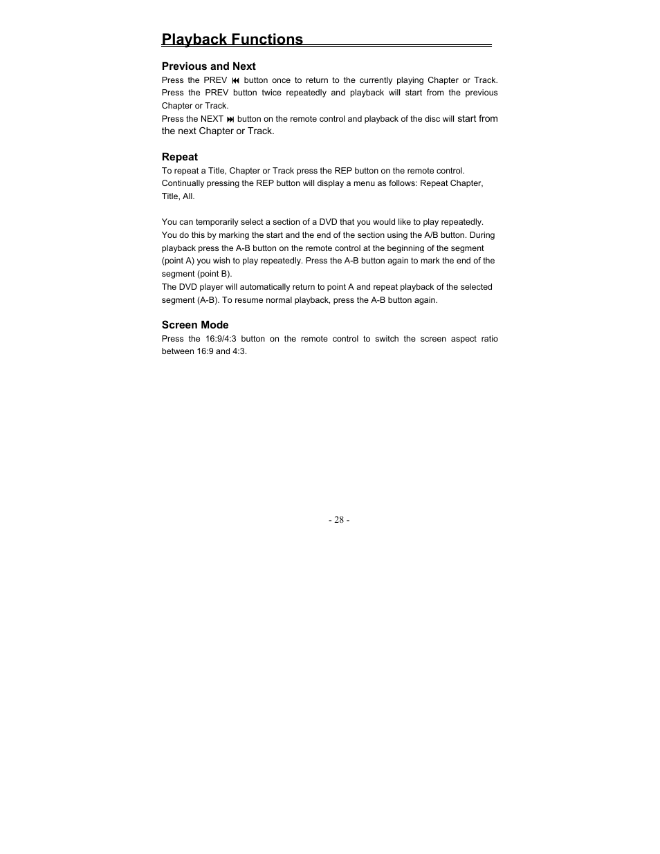Playback functions | Polaroid FDM-0700A User Manual | Page 28 / 36