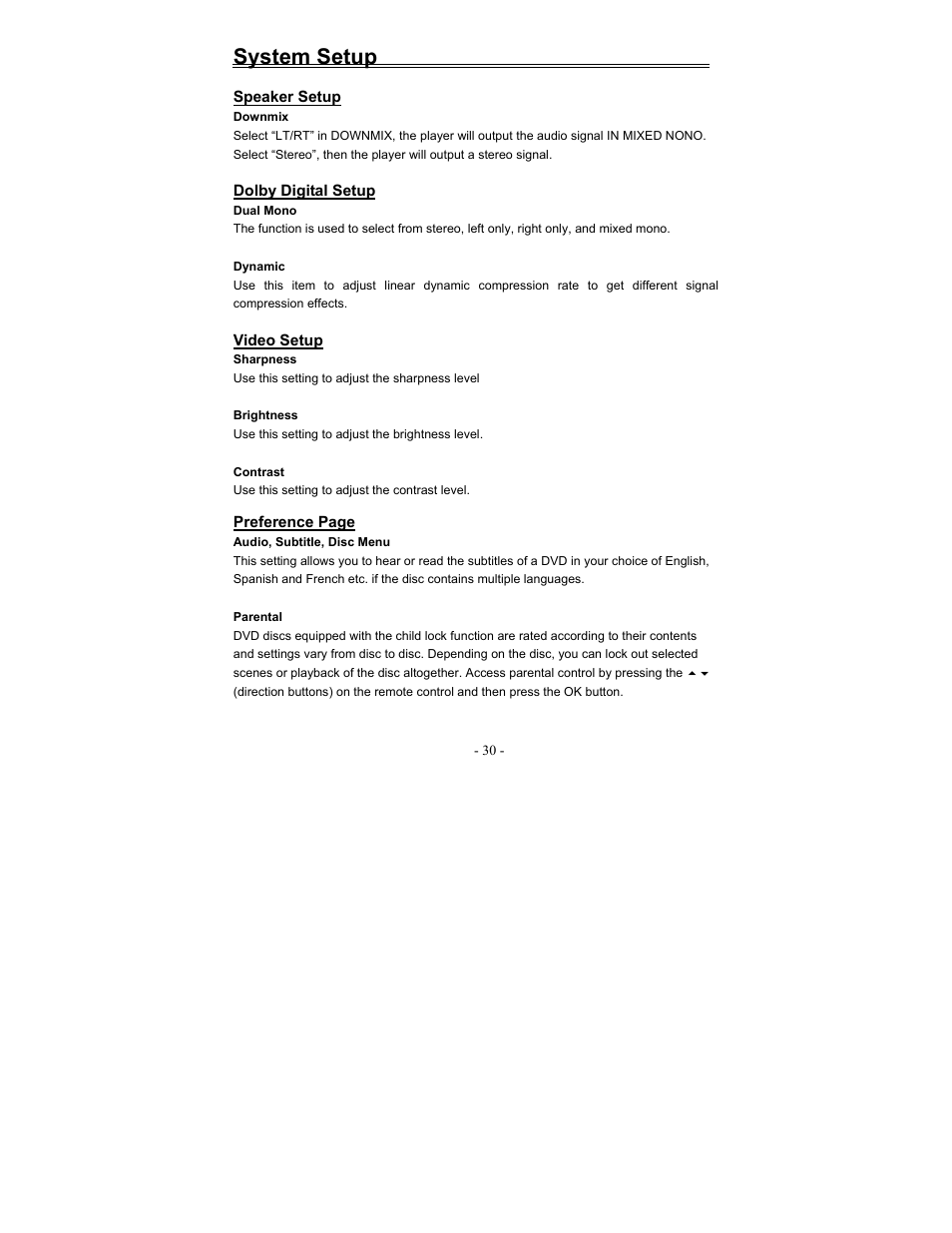 System setup | Polaroid FDM-0700A User Manual | Page 30 / 36