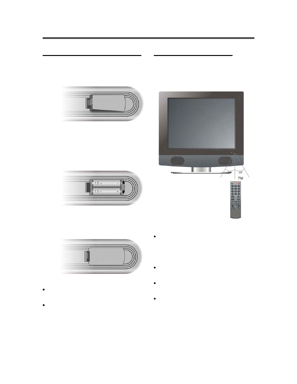 Remote control, Preparation of remote control, Using of remote control | Polaroid FLM-2017 User Manual | Page 10 / 29