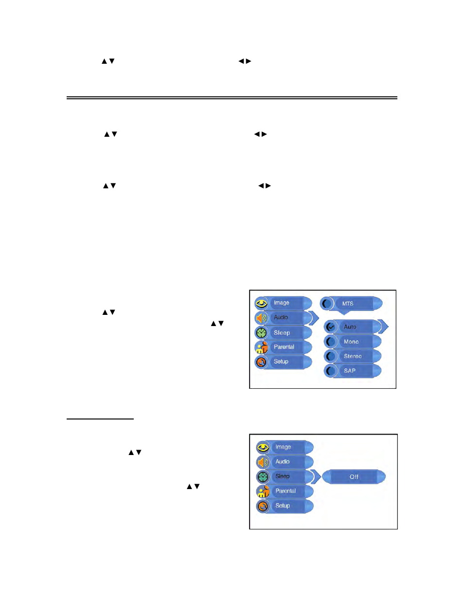 Tv setup and operation, Sleep setting | Polaroid FLM-2017 User Manual | Page 19 / 29