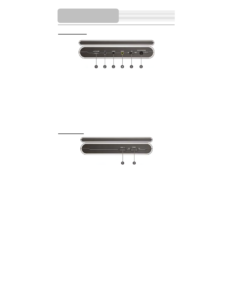 View of side panels | Polaroid PDM-0743M User Manual | Page 10 / 40