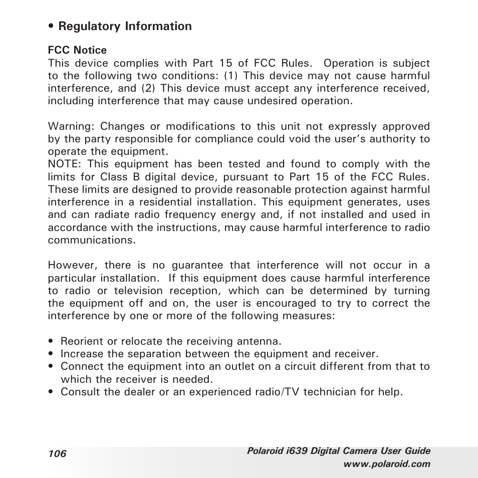 Polaroid i639 User Manual | Page 106 / 107