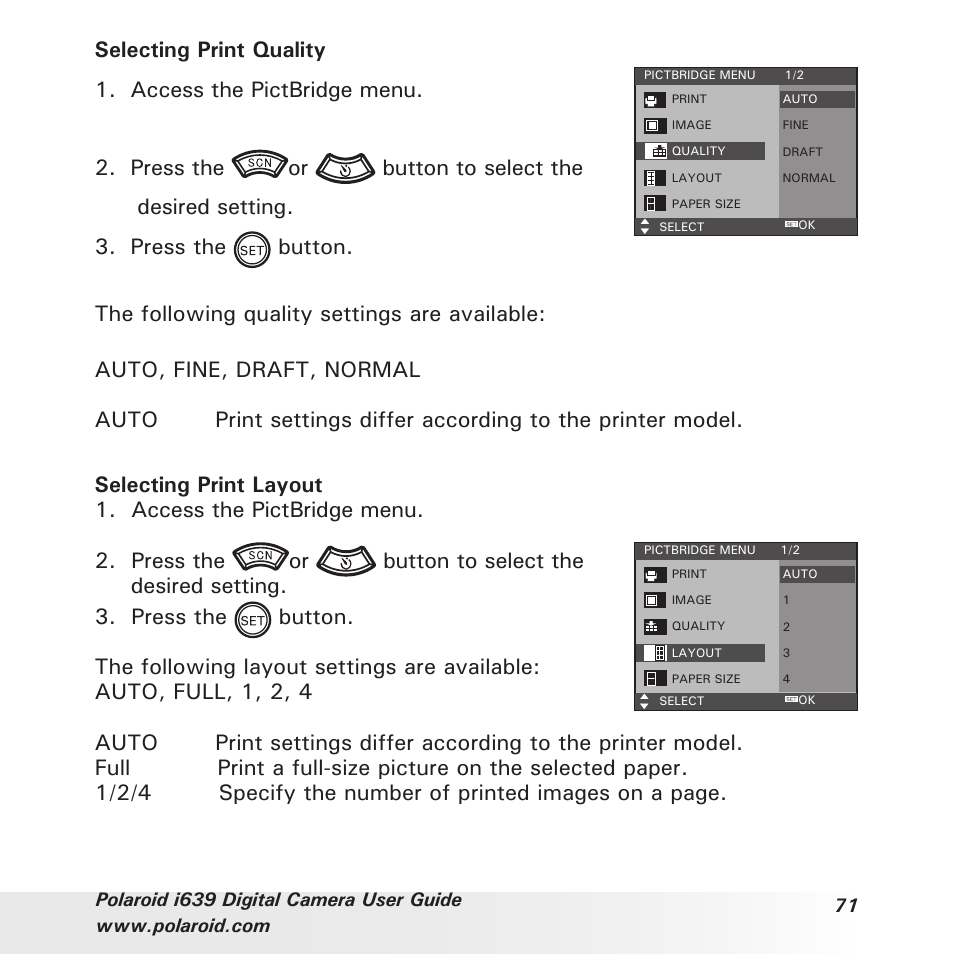 Polaroid i639 User Manual | Page 71 / 107