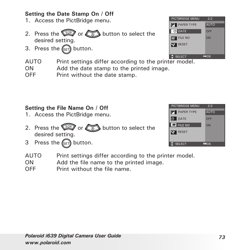 Polaroid i639 User Manual | Page 73 / 107