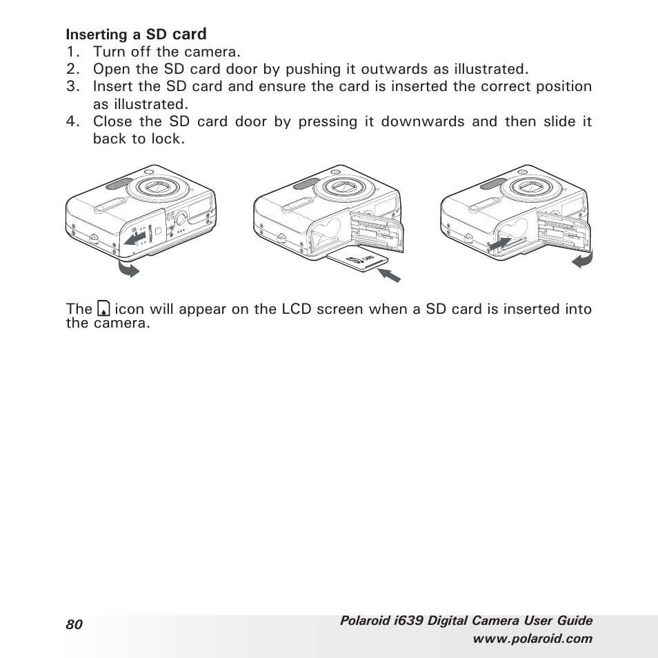 Card | Polaroid i639 User Manual | Page 80 / 107