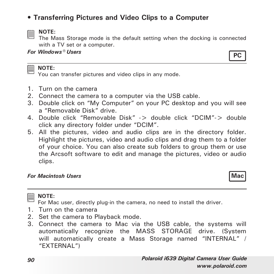 Polaroid i639 User Manual | Page 90 / 107