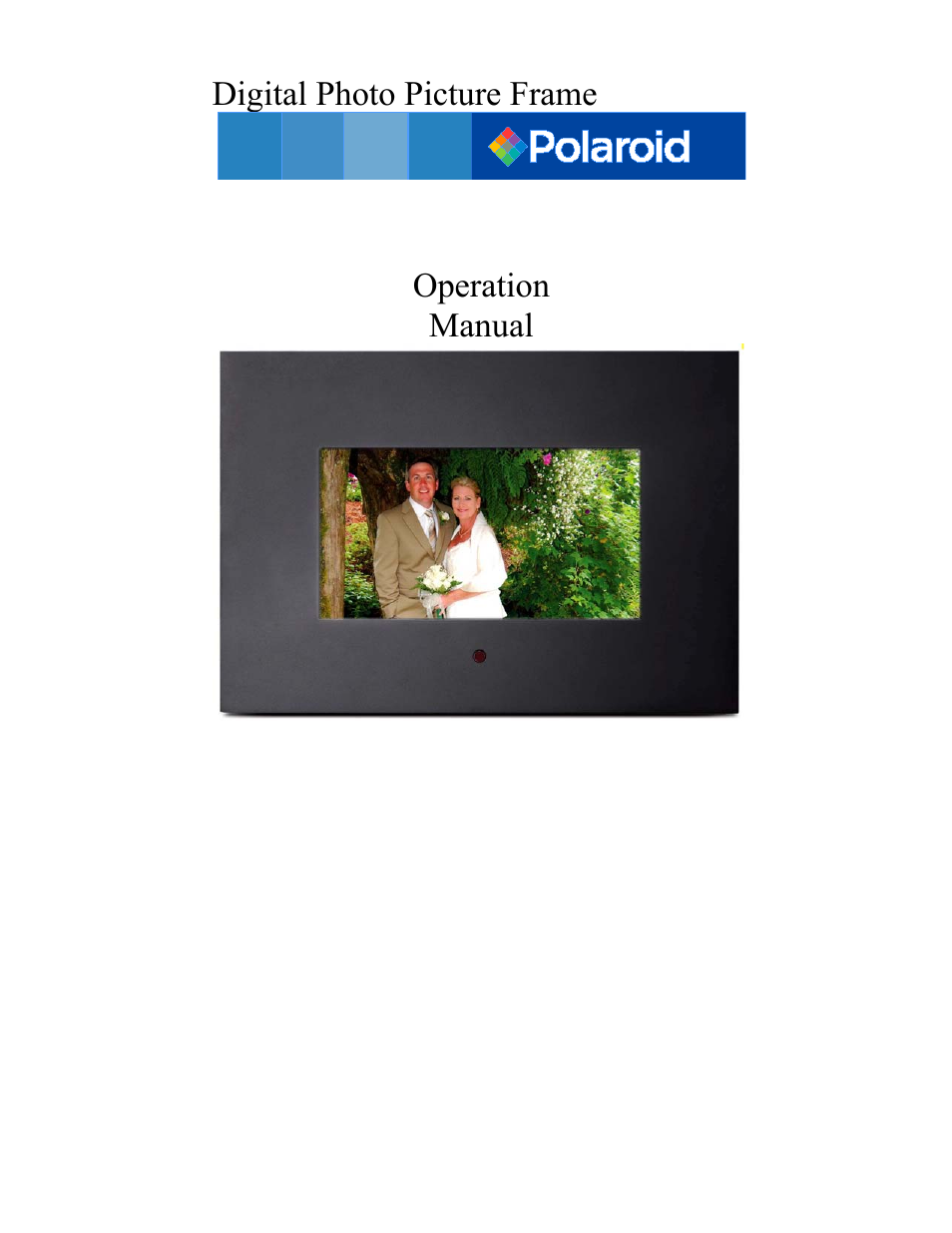 Polaroid Digital Photo Picture Frame User Manual | 10 pages