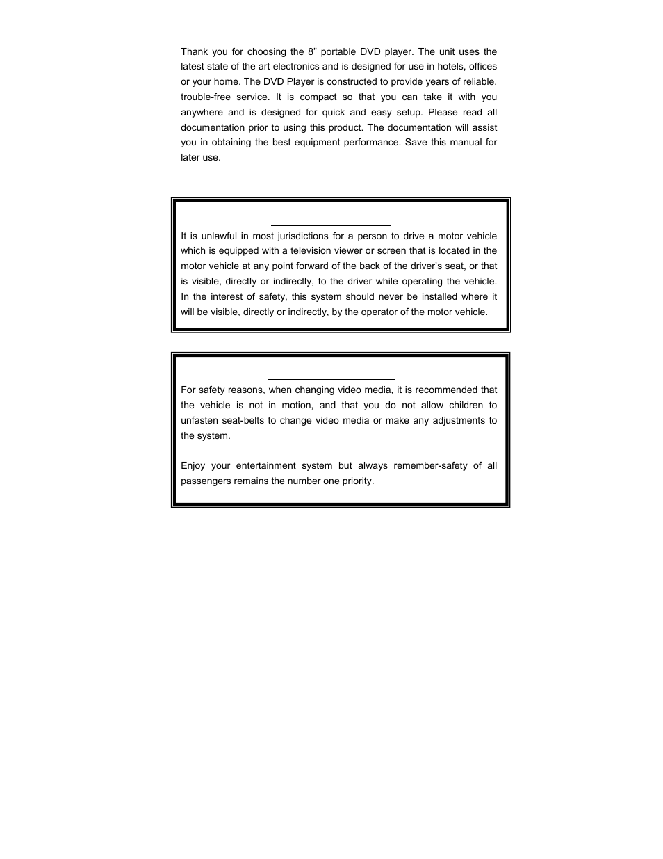 Introduction, Important notice, Safety precaution | Polaroid PDV-0801A User Manual | Page 2 / 31
