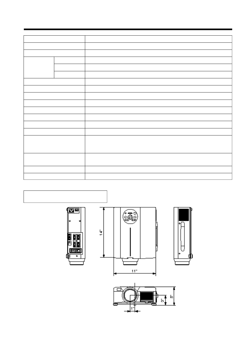 Specifications, Dimensional diagram | Polaroid PV 360 User Manual | Page 34 / 35